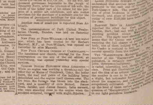© All rights reserved. Edinburgh Evening news 3 October 1898